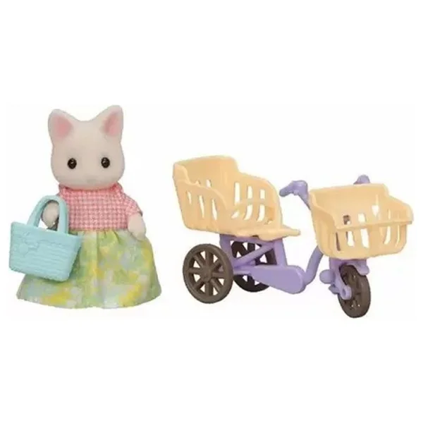 Sylvanian Families Çiçekli Kedi Anne Ve Bisiklet 5680 - Görsel 2