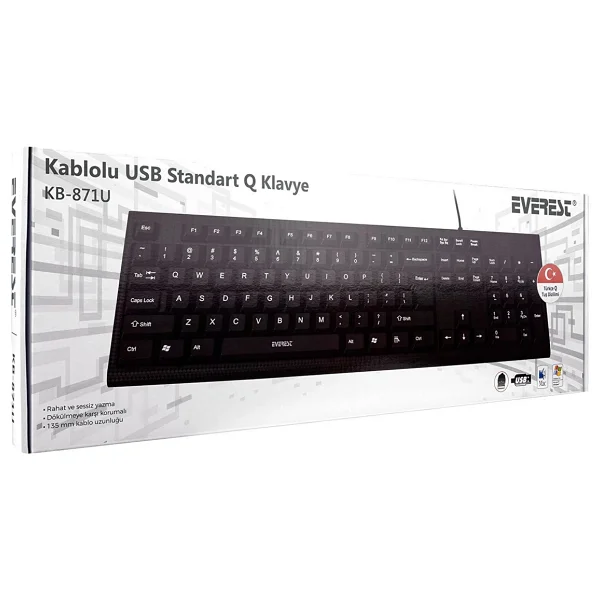 Everest Kb-871u Q Kablolu Klavye - Görsel 5