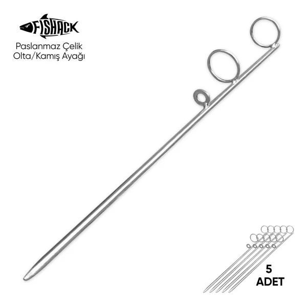 Olta Kamış Ayağı - Paslanmaz Çelik - Fishack - Galvaniz Kaplamalı - 5'li - Görsel 10