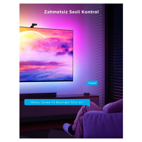 Govee Envisual T2 Rgbıc H605c 55-65 İnç TV Arkası LED Aydınlatma - Görsel 7