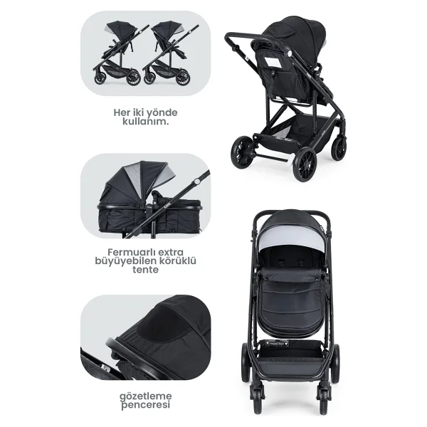 Kanz Echo Siyah Travel Sistem Bebek Arabası - Görsel 2