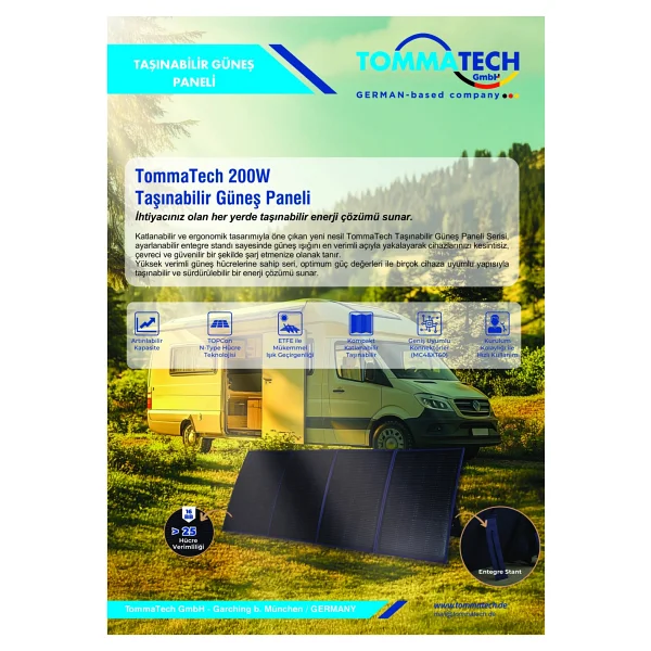 Tommatech Tt200-48tn10-Prt 200 W Taşınabilir Güneş Paneli - Görsel 6