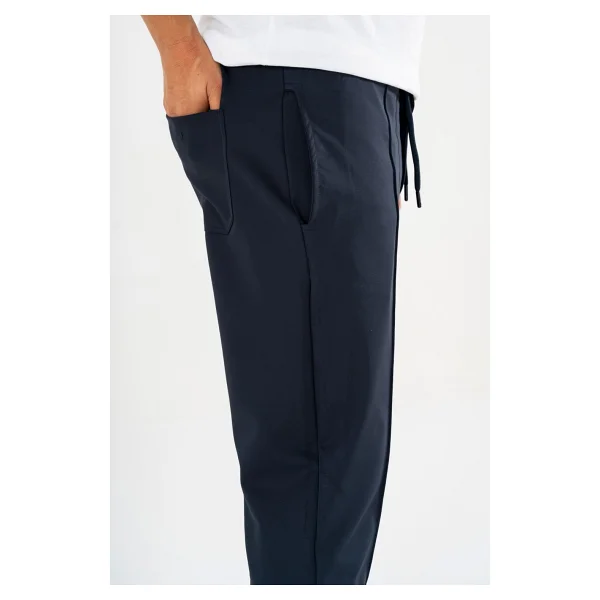 Souris Erkek Lacivert Çımalı Rahat Spor Pantolon Duble Paça Jogger Eşofman Altı - Görsel 5