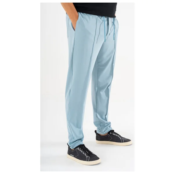 Souris Erkek Açık Mavi Çımalı Rahat Spor Pantolon Duble Paça Jogger Eşofman Altı - Görsel 3