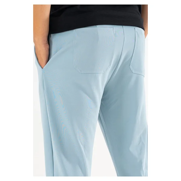 Souris Erkek Açık Mavi Çımalı Rahat Spor Pantolon Duble Paça Jogger Eşofman Altı - Görsel 7