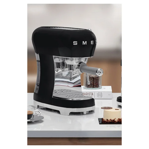 Smeg Ecf02bleu Retro Siyah Manuel Espresso Makinesi - Görsel 2