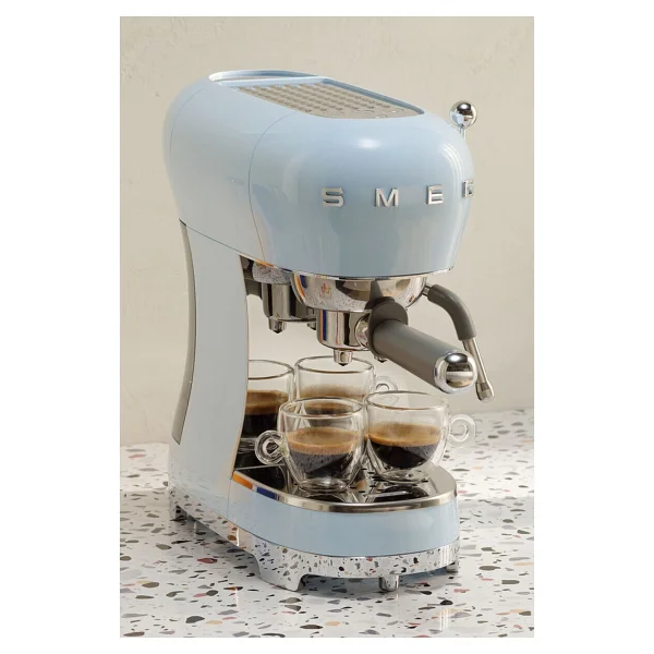 Smeg Ecf02pbeu Retro Pastel Mavi Manuel Espresso Makinesi - Görsel 2