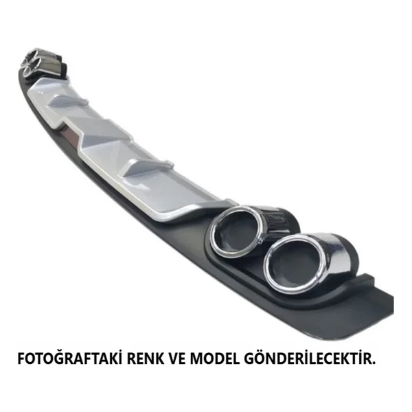 Fiat Albea Uyumlu Body Kit Difüzör 4 Çıkış Gri Yuvarlak - Görsel 4