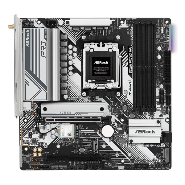 Asrock B650m Pro Rs Wi-Fi AMD Am5 DDR5 Micro Atx Anakart - Görsel 2