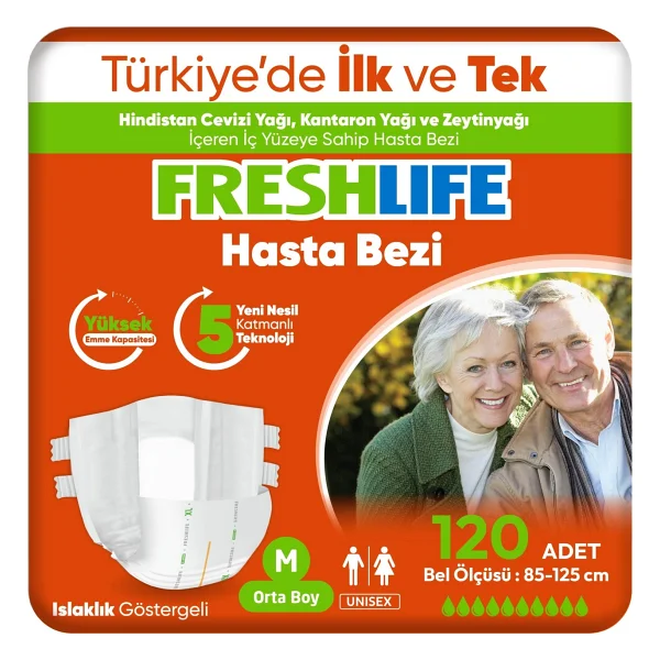 Freshlife Belbantlı Küçük Boy S 30'lu 4 Adet Hasta Bezi - Görsel 10
