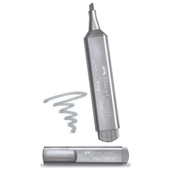 Faber-Castell 1546 Metalik Gümüş Fosforlu Kalem - Görsel 4