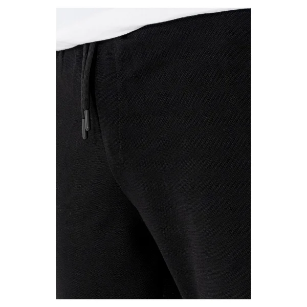 Souris Erkek Siyah Jogger Pantolon Bağcıklı Lastikli Bel Rahat Kesim Eşofman Altı - Görsel 7