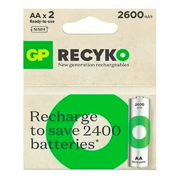 Gp Recyko 2700 Serisi 2600 mAh 8'li Şarjlı Aa Kalem Pil - Görsel 6
