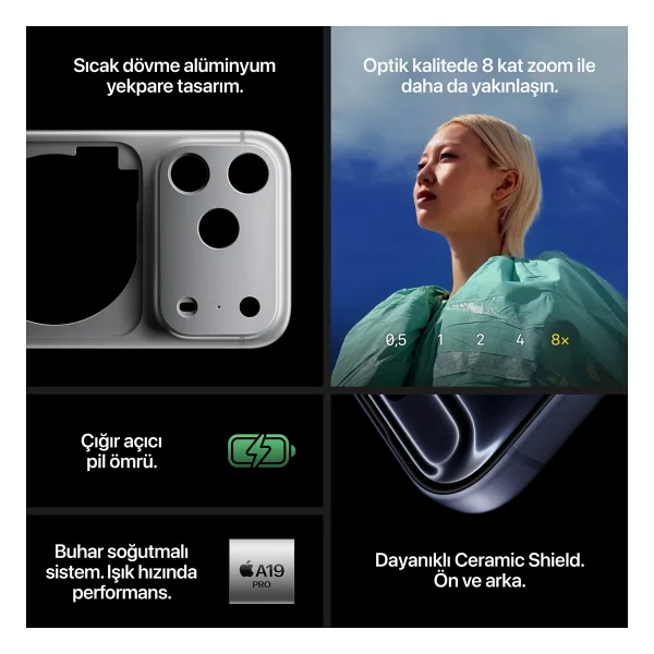 iPhone 17 Pro Max 1 TB Gümüş - Görsel 6