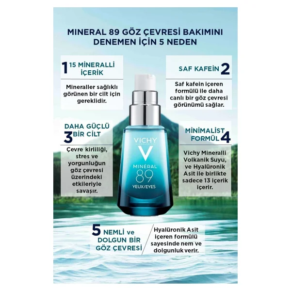 Vichy Mineral 89 Eyes Göz Çevresi Bakım Kremi 15 Ml - Görsel 9