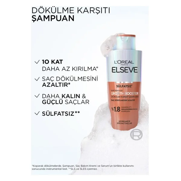 Elseve Growth Booster Dökülme Karşıtı Rutin: Şampuan & Saç Bakım Kremi & Saç Derisi Serumu - Görsel 5