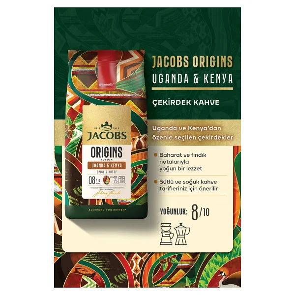 Jacobs Origins Uganda & Kenya Çekirdek Kahve 1 Kg X 2 Adet - Görsel 2