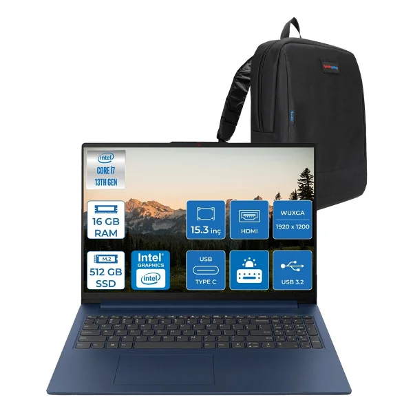 Lenovo Ideapad Slim 3 15ırh10 83k10061tr İ7-13620h 16 GB 512 GB SSD UHD Graphics 15.3" Wuxga Notebook - Görsel 6