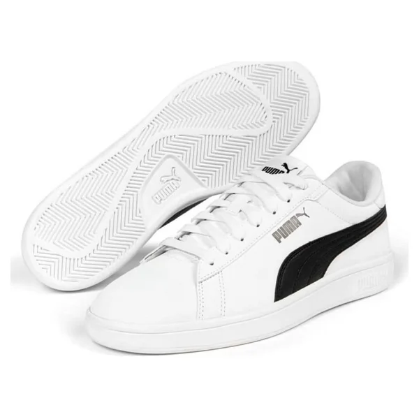 Puma Smash 3.0 Buck 392336-08 Beyaz-Siyah Spor Ayakkabı - Görsel 8