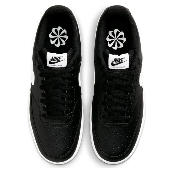 Nike Court Vision Low Next Nature Dh2987-001 Siyah-Beyaz Erkek Spor Ayakkabı - Görsel 4