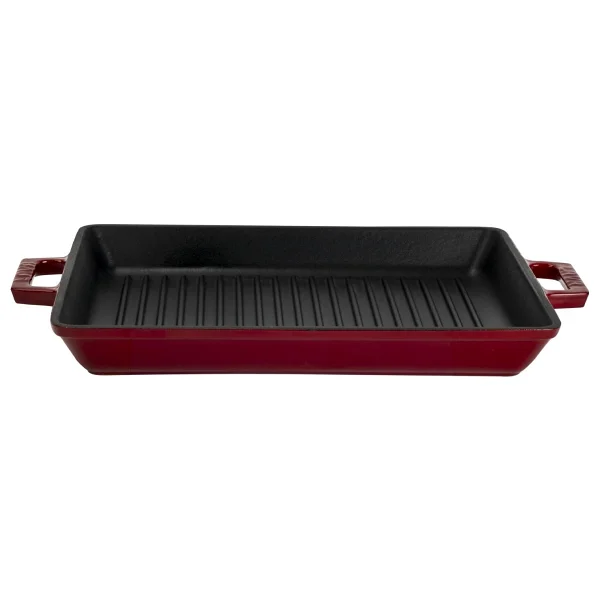 Lava Yekpare Çift Kulplu Dikdörtgen 26x32 Cm Döküm Izgara Tava - Görsel 6