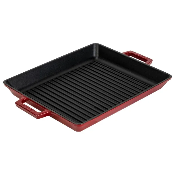Lava Yekpare Çift Kulplu Dikdörtgen 26x32 Cm Döküm Izgara Tava - Görsel 2