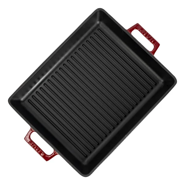 Lava Yekpare Çift Kulplu Dikdörtgen 26x32 Cm Döküm Izgara Tava - Görsel 3