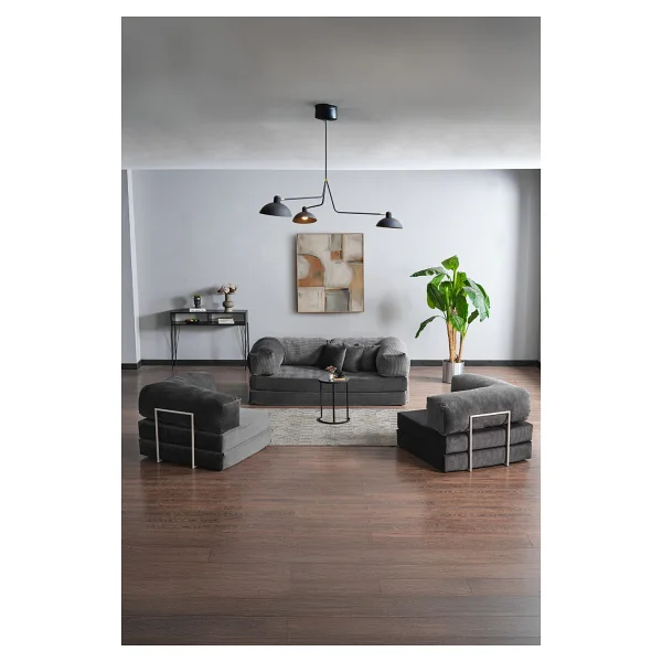Evdemo Legom Avanos Aktivite Koltuğu Yatak Olabilen Çok Amaçlı Kanepe Koltuk Takımı Antrasit - Görsel 2