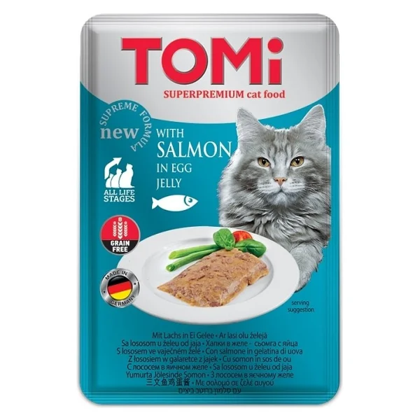 Tomi Somonlu Ve Yumurtalı 100 Gr Yetişkin Kedi Yaş Maması - Görsel 5