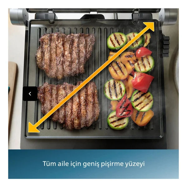 Philips Tost Makinesi 2200 W 6 Dilim Kapasiteli Izgara Fonksiyonlu Gümüş Alüminyum Gövde Yağ Hazneli - Görsel 8