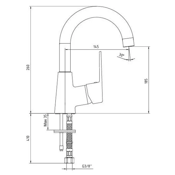 Ar Fast 102188144 Kuğu Lavabo Bataryası - Görsel 2