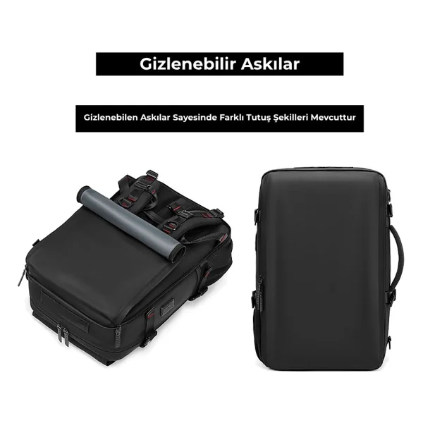 Ayakkabı Bölmeli Su Geçirmez Spor & Seyahat Sırt Çantası - 30l - 16" Laptop Bölmeli - Görsel 5