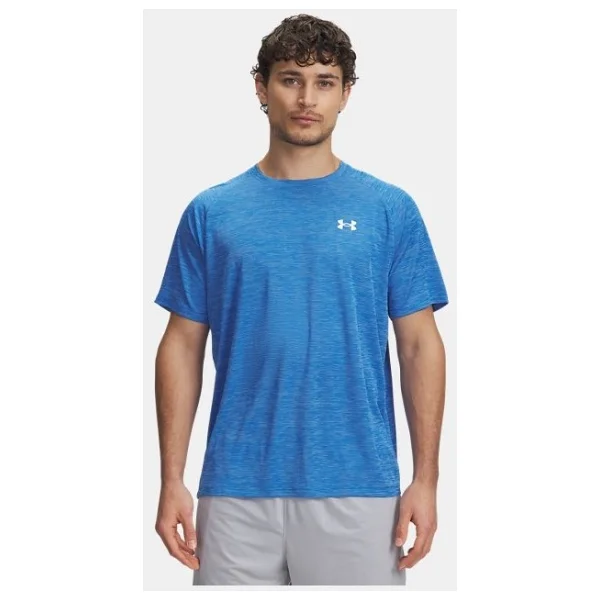 Under Armour Tech Textured 1382796-025 Gri Kısa Kollu Bisiklet Yaka Erkek Tişört - Görsel 10