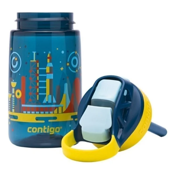 Contigo Gizmo Flip Çocuk Suluk 420 Ml Tritan Malzeme Mavi Bpa'sız Hafif Ve Dayanıklı Tasarım - Görsel 6