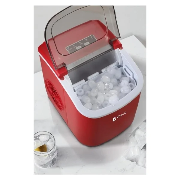 Vosco VHZB-12HK Kırmızı Eco Buz Makinesi - Görsel 8