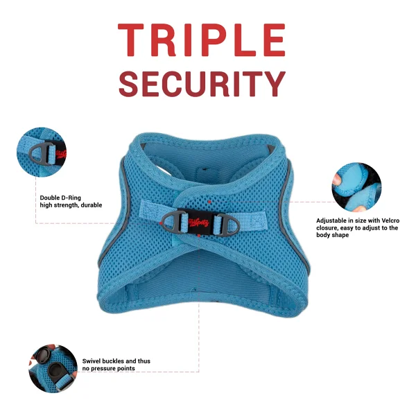 Tailpetz Air Mesh Harness 2xs Mavi Köpek Gögüs Tasması - Görsel 8