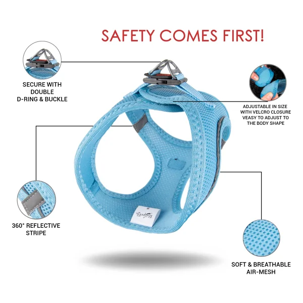 Tailpetz Air Mesh Harness 2xs Mavi Köpek Gögüs Tasması - Görsel 9