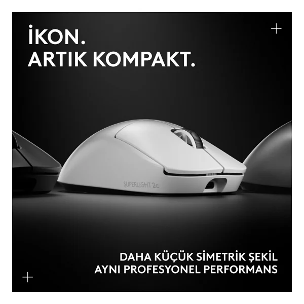 Logitech G Pro X Superlight 2c 910-007539 Beyaz Lightspeed Hero Şarjlı Optik Kablosuz Oyuncu Mouse - Görsel 2
