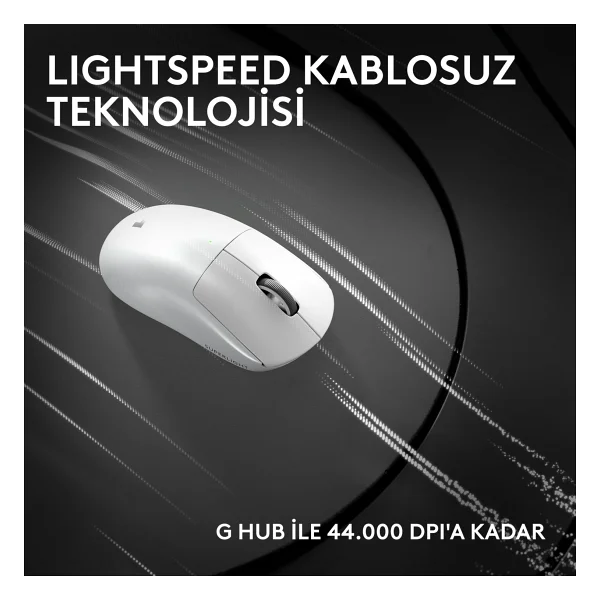 Logitech G Pro X Superlight 2c 910-007539 Beyaz Lightspeed Hero Şarjlı Optik Kablosuz Oyuncu Mouse - Görsel 8