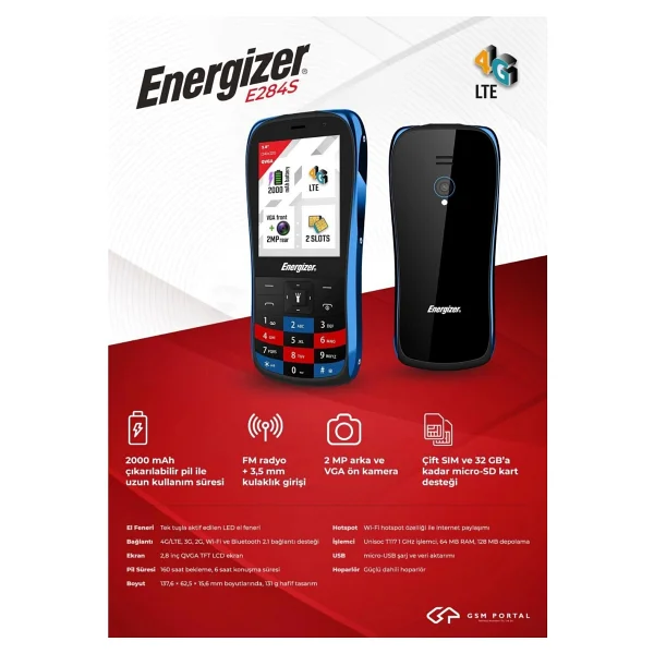 Energizer E284s Tuşlu Telefon - Görsel 2