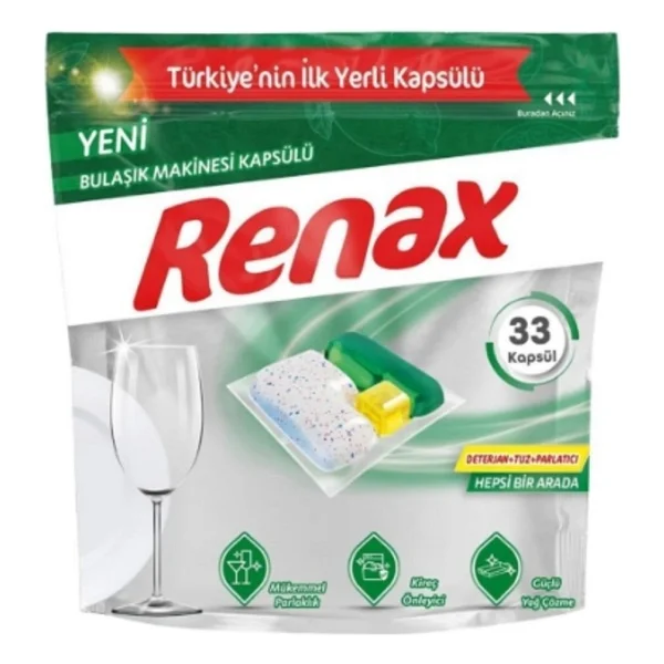 Renax Hepsi Bir Arada Bulaşık Makinesi Tableti 33'lü - Görsel 6