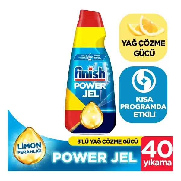 Finish Hepsi Bir Arada Konsantre Limon 1000 Ml Bulaşık Jel Deterjanı - Görsel 9