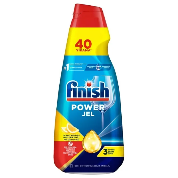 Finish Hepsi Bir Arada Konsantre Limon 1000 Ml Bulaşık Jel Deterjanı - Görsel 10