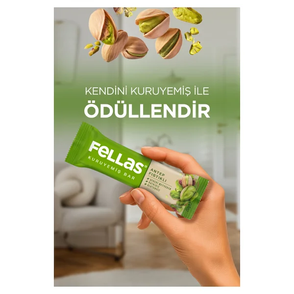 Fellas Antep Fıstıklı Kuruyemiş Bar (20 G) X 12 Adet - Görsel 3