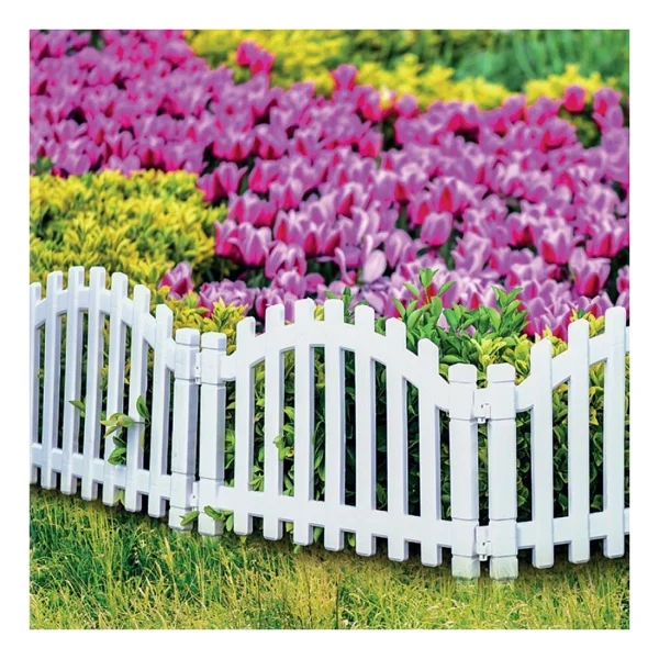 Omnipazar Irk-Sb100 Sümbül Plastik Bahçe Dekorasyon Çiti 12'li Set Beyaz - Görsel 4
