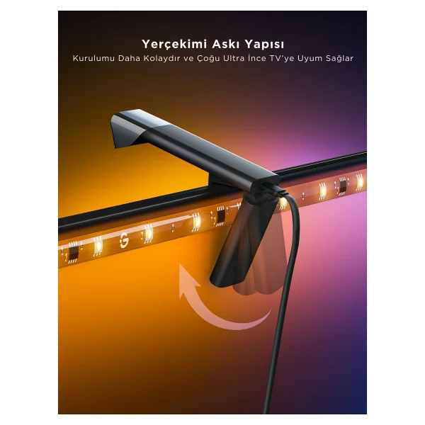 Govee Envisual 3 Lite Rgbıcw H6097 40-50 İnç TV Arkası LED Aydınlatma - Görsel 4