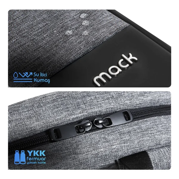 Mack Unicity Eco Mce-1104 Gri 15.6" Laptop Sırt Çantası - Görsel 6