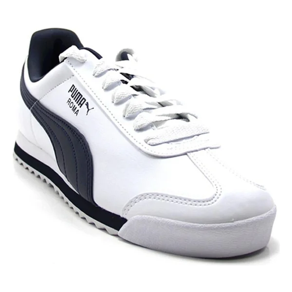 Puma Roma Basic 353572-12 Beyaz-Lacivert Erkek Spor Ayakkabı - Görsel 3