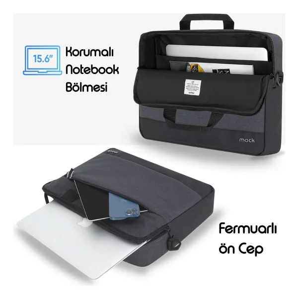 Mack Unicity Eco Mce-1101 Siyah 15.6" Laptop Çantası - Görsel 2