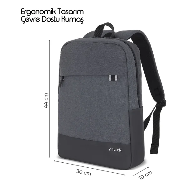 Mack Unicity Eco Mce-1103 Siyah 15.6" Laptop Sırt Çantası - Görsel 2